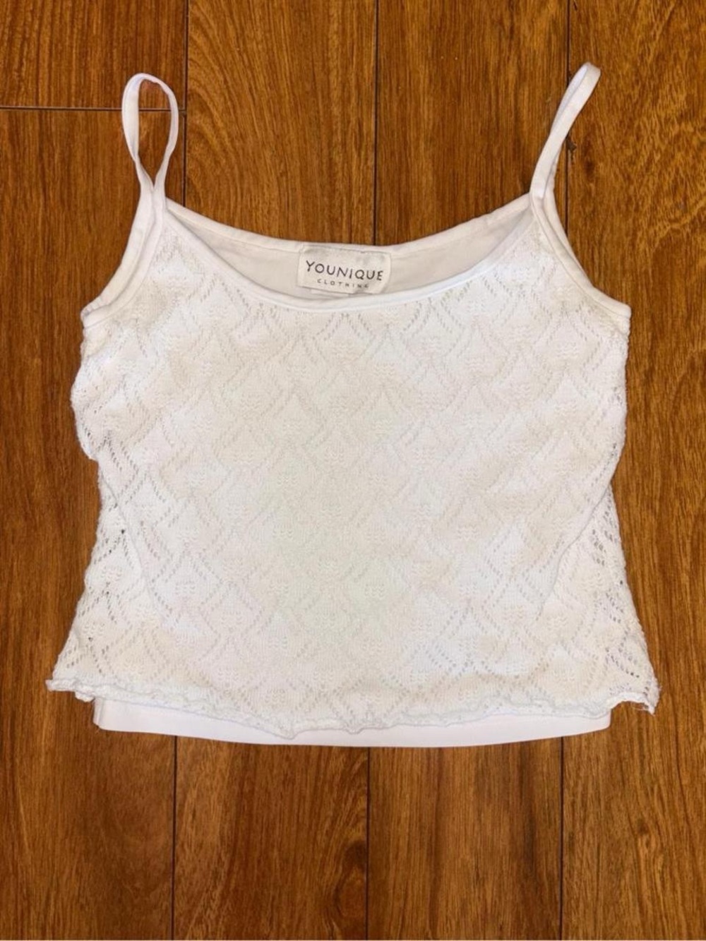 Vintage White lace crop top